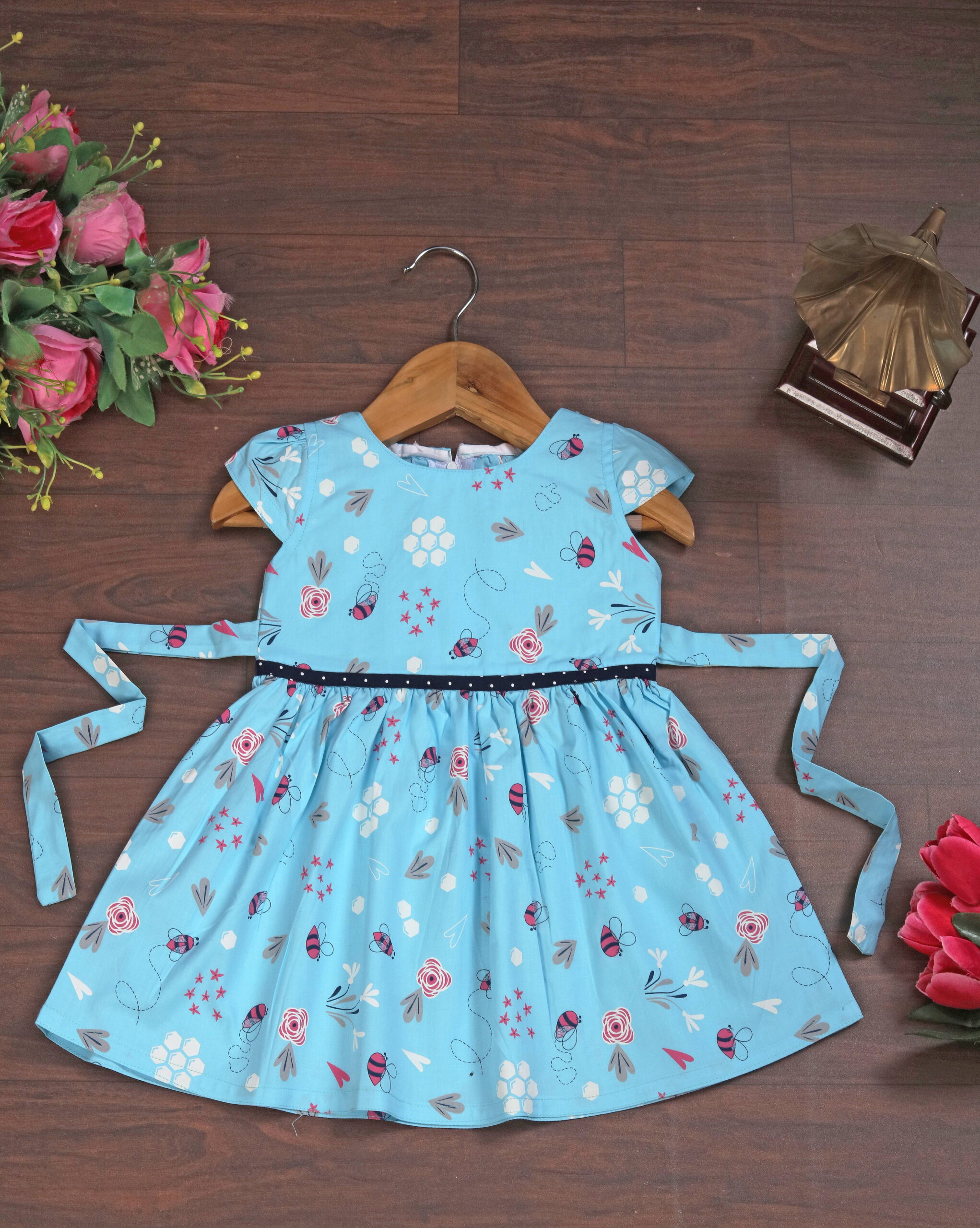 Vishtish Baby Girls' Printed Cotton Frocks