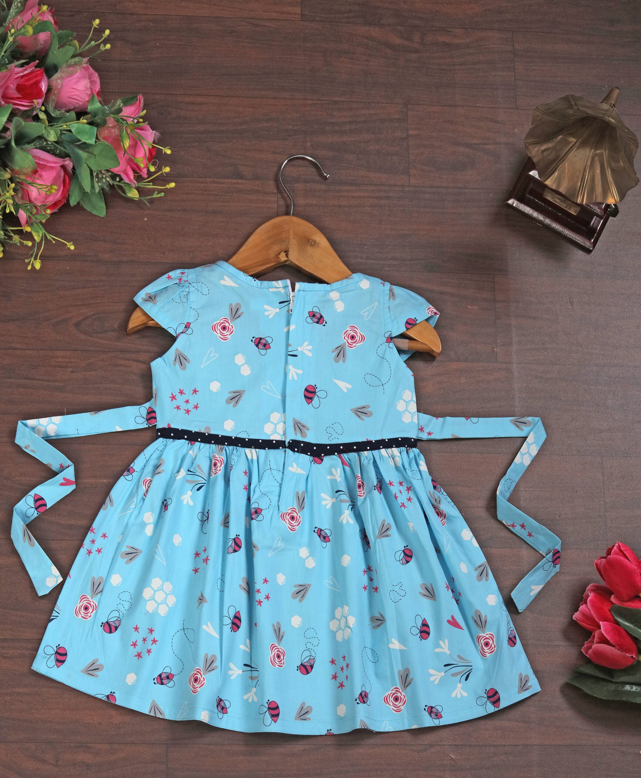 Vishtish Baby Girls' Printed Cotton Frocks - Image 3