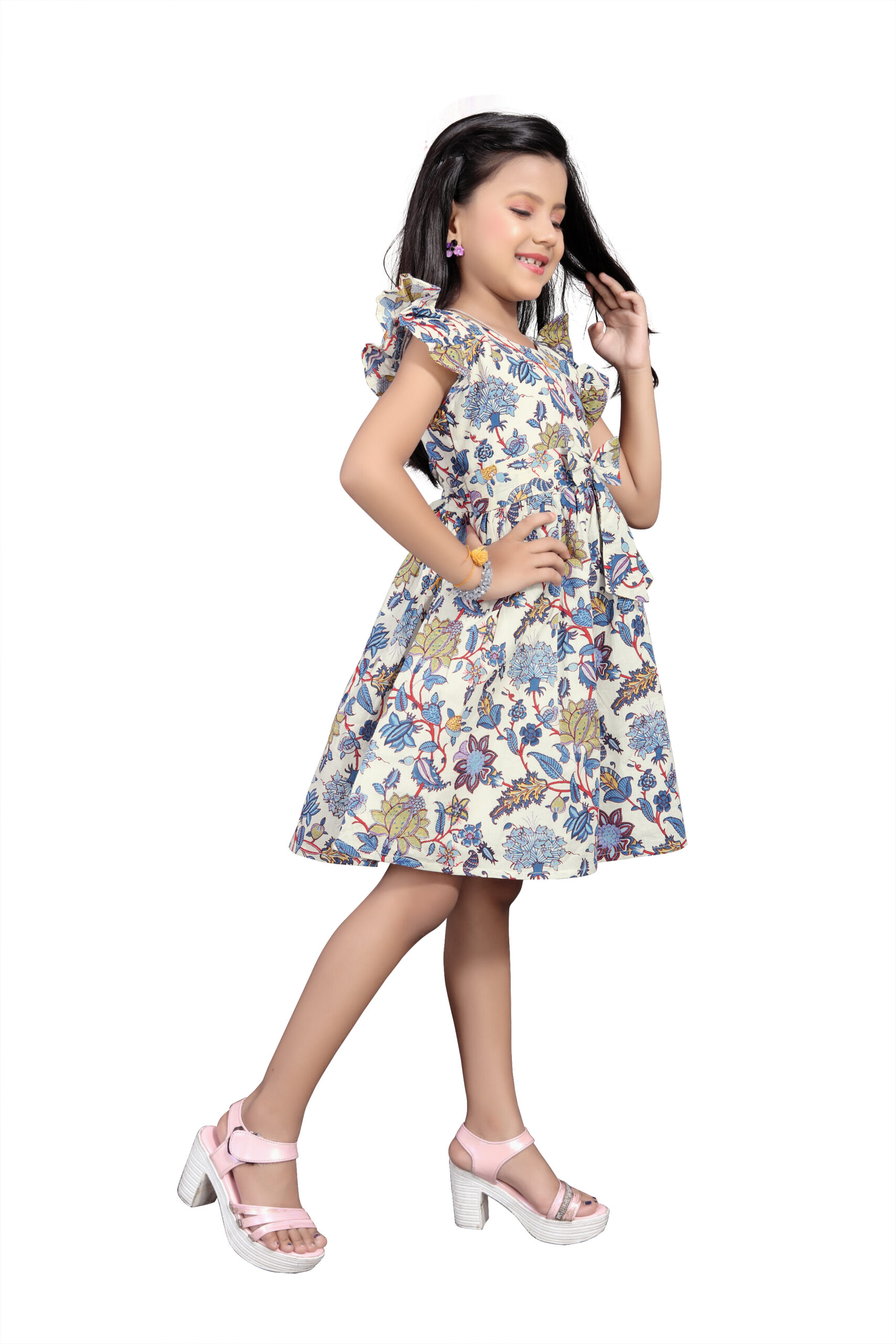 Vishtish Cotton Knee Length Dress - Image 3