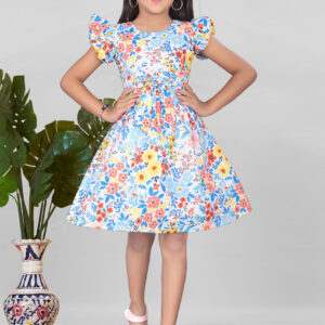 Vishtish Girls' Cotton Frock